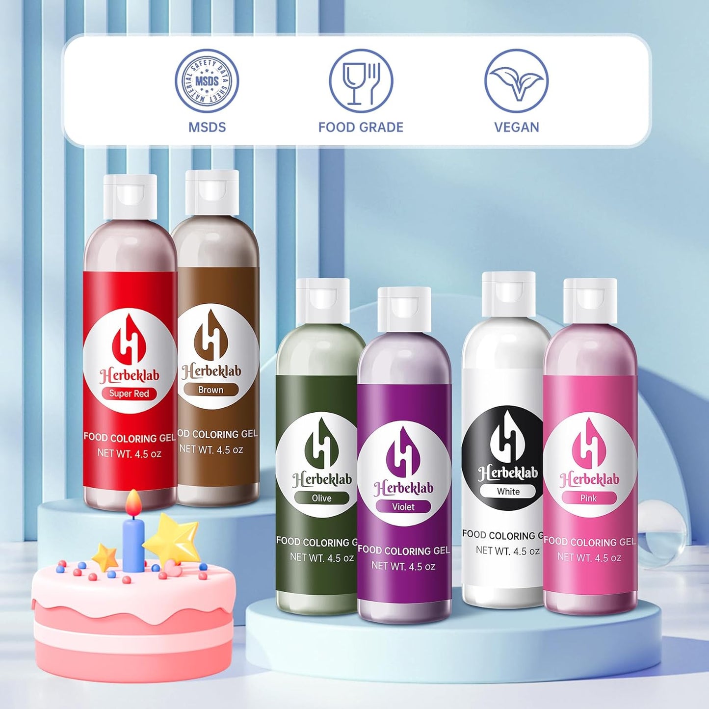 Olive Food Coloring Gel 4.5 Oz Professional Grade Olive Green Food Dye Concentrated Gel Food Coloring for Icing Baking Cake Decorating Cookie