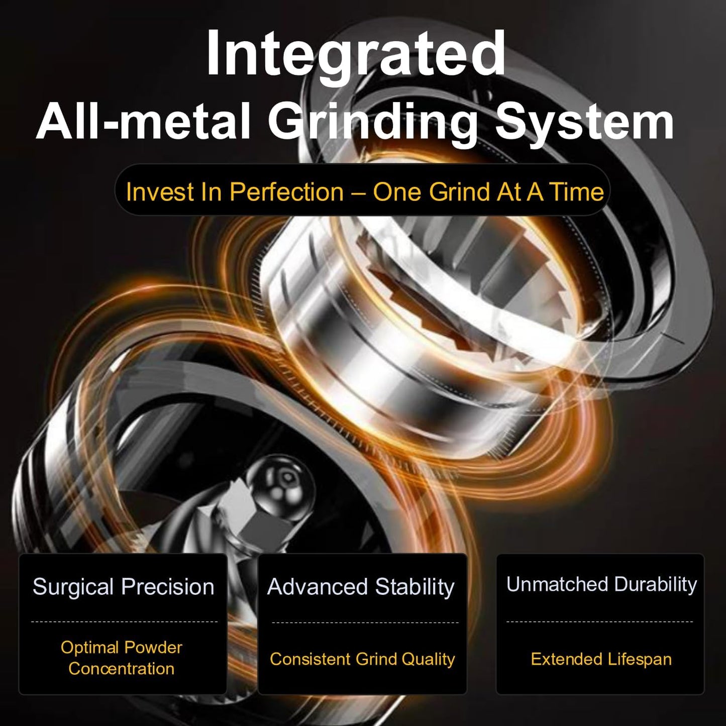 Coffee Grinder, Viesimple Gen 4, Single Dose Burr Coffee Grinders with Magnetic Dosing Cup, Electric Coffee Bean Grinder with Anti-Static Design, Espresso Grinder Compact & Quiet for Home Use Silver