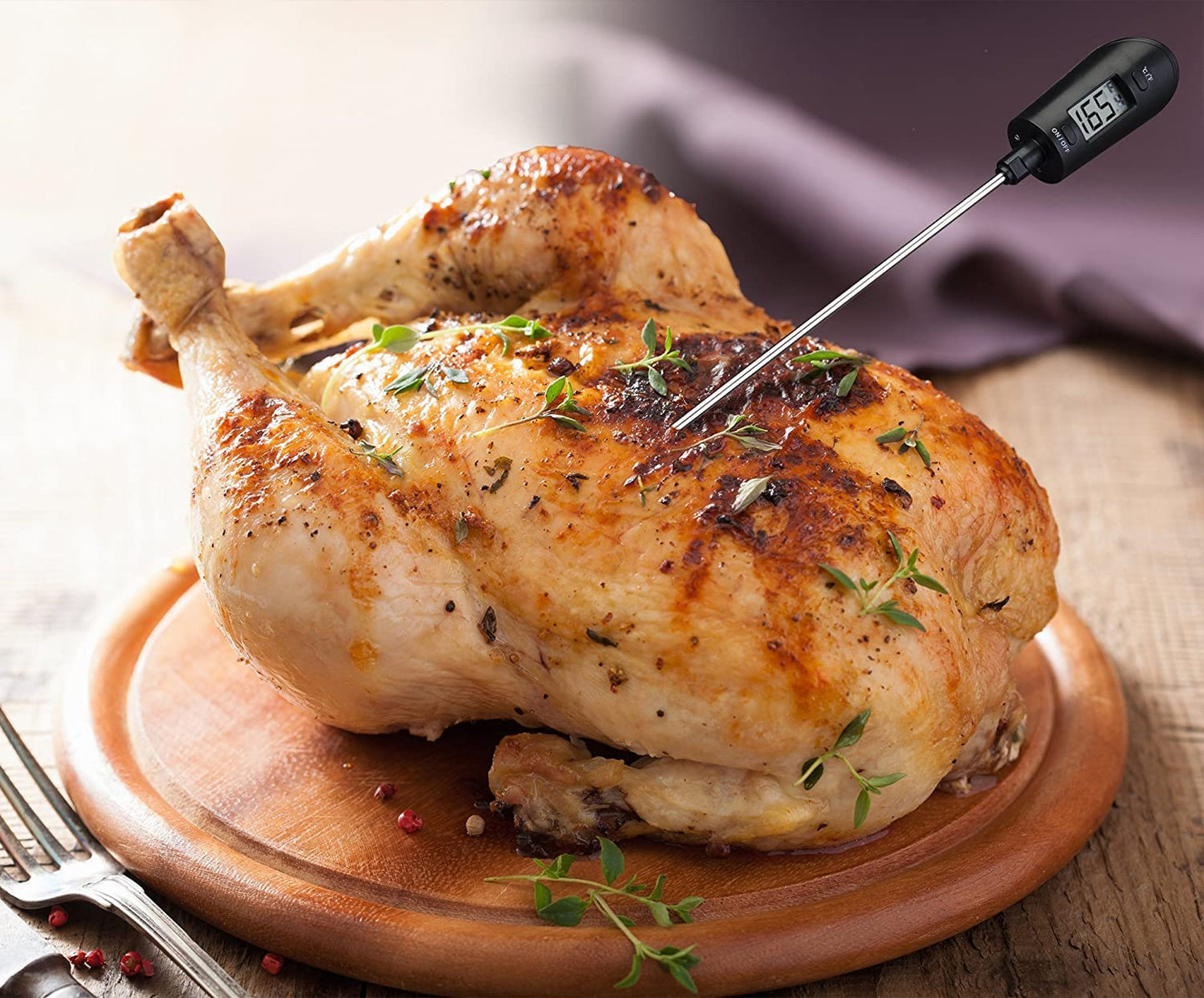 Lightbeam Digital Candy Thermometer, Instant Read Kitchen Cooking & Spatula Thermometer Temperature Reader & Stirrer in One BPA Free Food Grade Material