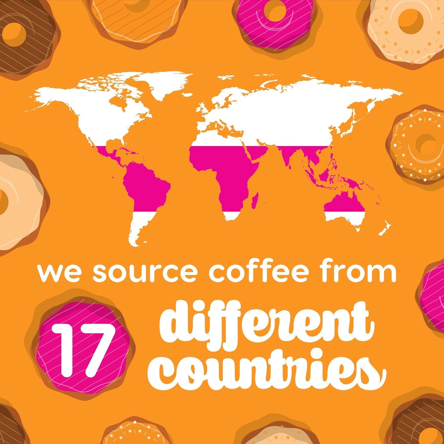 Donut Café - Coffee Gourmet Pods, Colombian Blend, Medium Roast – Non-GMO, Gluten Free – Compatible with Keurig K Cup Brewers – Smooth & Delicious – 36 Count