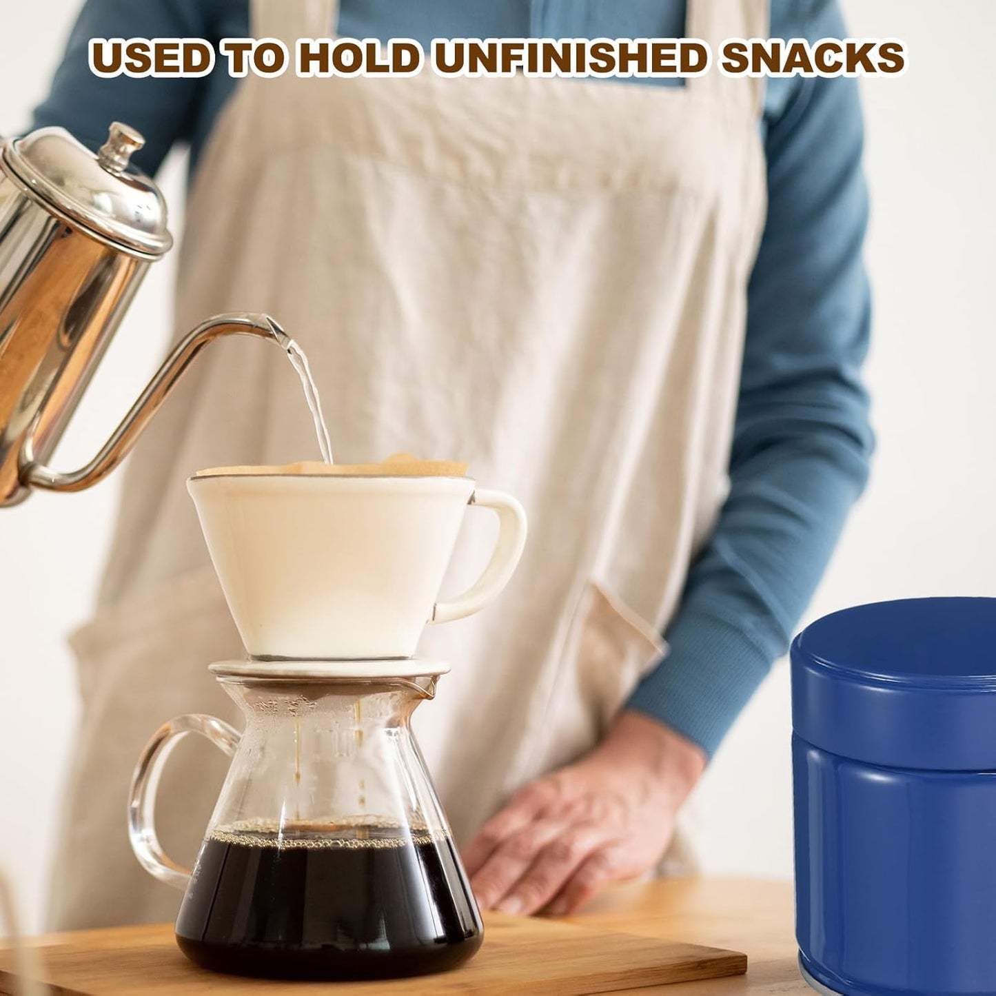 uxcell 2Pcs Round Tea Canisters, 3" x 3" Airtight Metal Tea Containers for Loose Tea, Coffee Beans, Spices - Durable, Compact, and Stylish Storage Tea Tin (Blue)