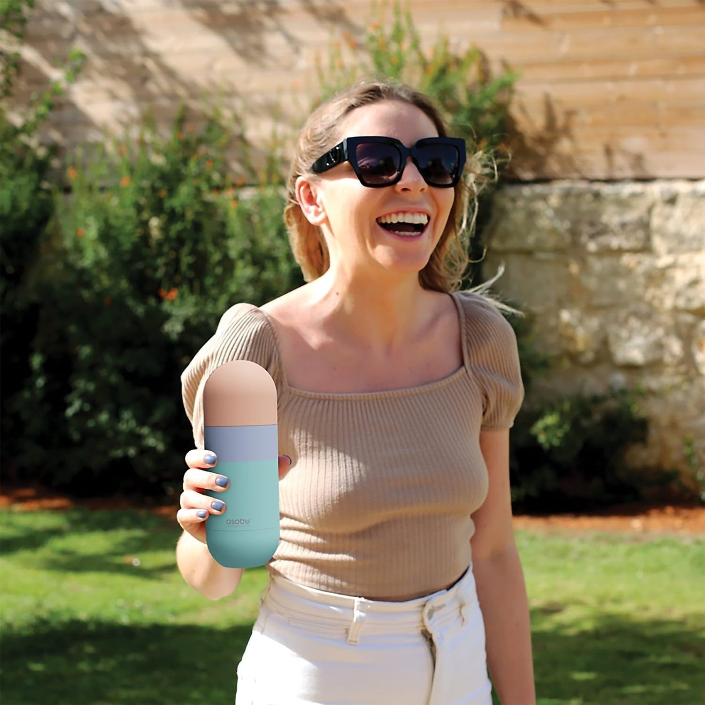 asobu Orb Stainless Steel Double Wall Insulated Travel Water Bottle – Lid Doubles as a Cup 14 Ounce (Pastel Mint)…