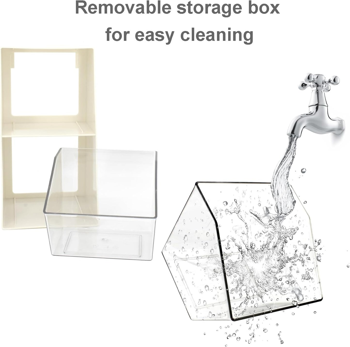 Bokelai 2 Pack Coffee Pod Holder K Cup Storage Coffee Bar Organizer for Home and Office Countertop Organiser Storage Bins for Coffee Station Counter Container for Tea bag Sugar Creamer Filter White