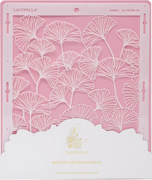 Large Cake Decorating Stencil (Ginko) Ginkgo Leaves Pattern