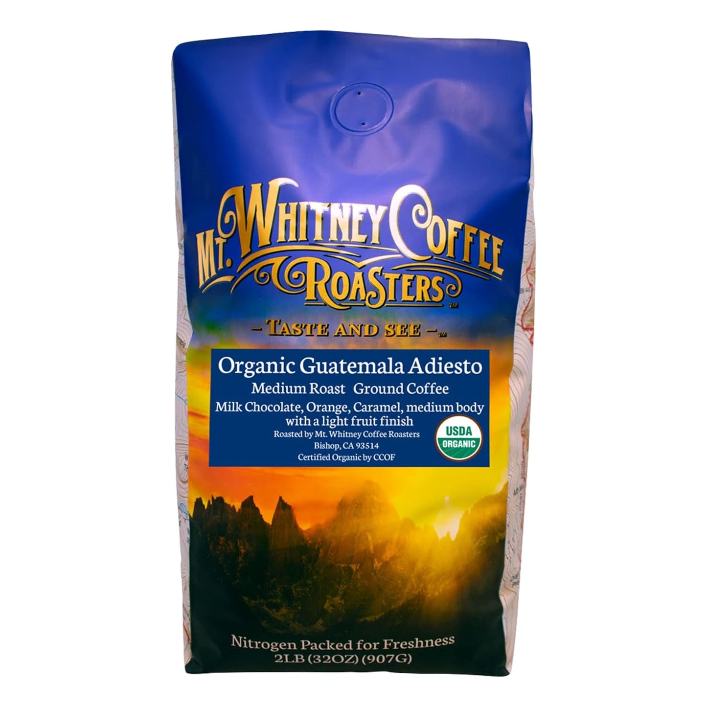 Mt. Whitney Guatemala Adiesto Cooperative Organic Low Acid Coffee (Ground, 2 lb)