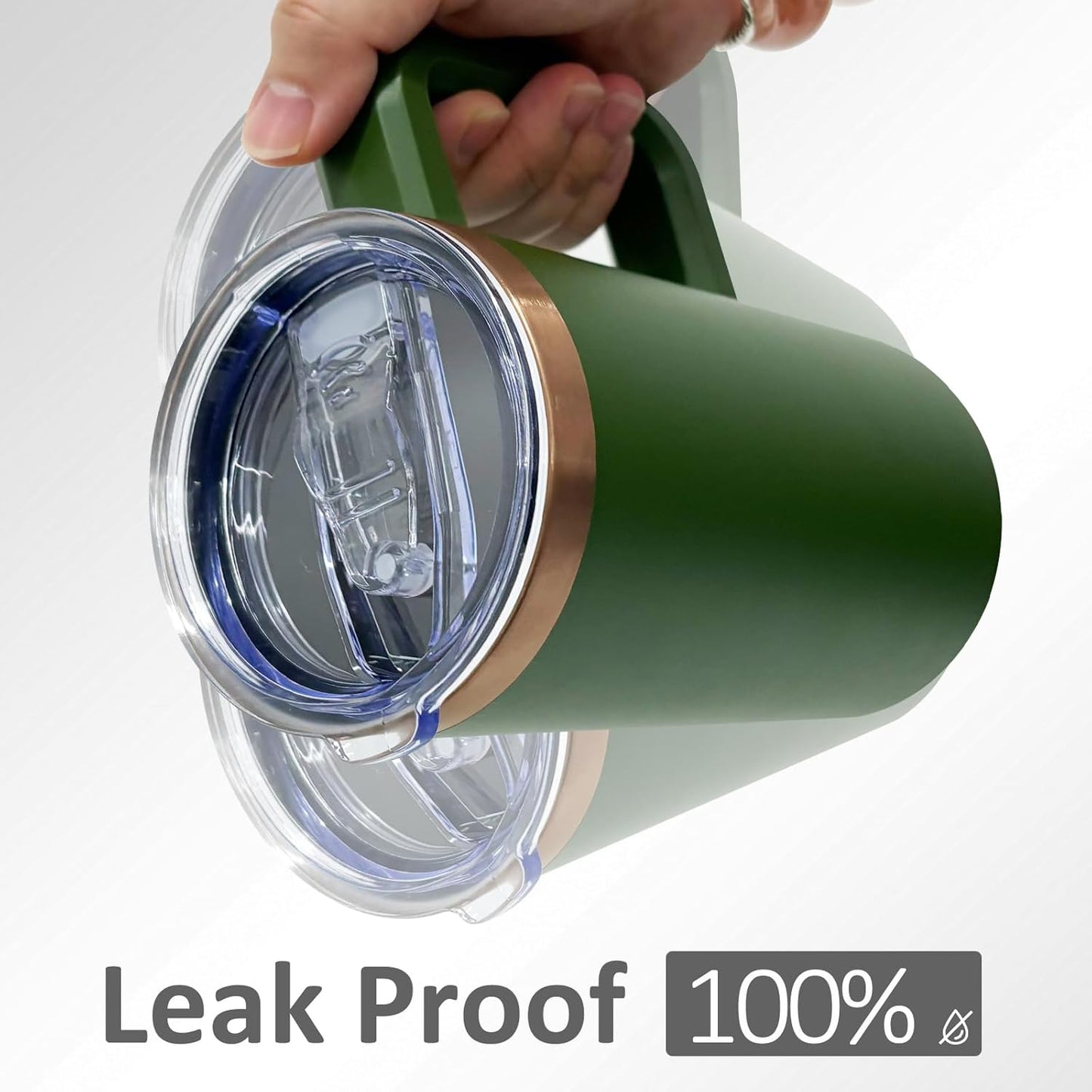 20 oz Insulated Coffee Mug with Lid, 4 Pack Stainless Steel Coffee Tumbler Bulk, Double Wall Vacuum Travel Mug with Handle, Leakproof Powder Coated Coffee Cups for Hot and Cold Drinks (Mixed,4 pack)