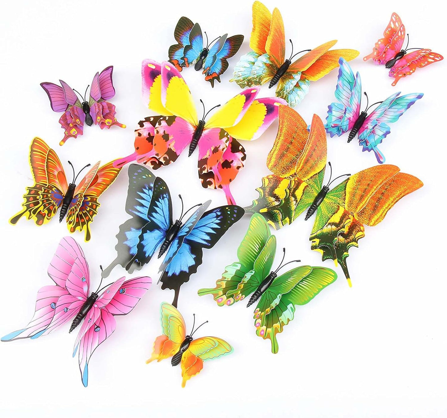 Butterfly Wall Decor 24/48 PCS, 3D Butterflies Stickers for Party Decorations with Magnets (Swallow, 48)