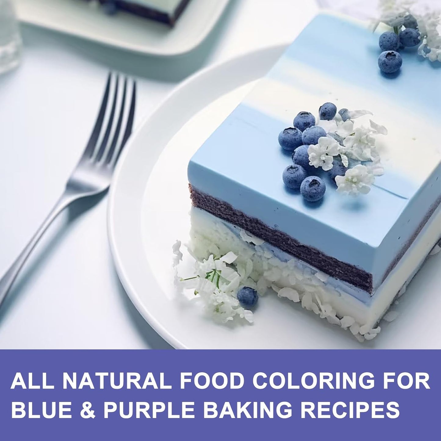 JTEDZI Butterfly Pea Flower Powder 3.5 Oz (100g) - Natural Blue & Purple Food Coloring - Blue Matcha Powder for Drinks, Baking, Smoothies, Beverages - No Sugar & Additives