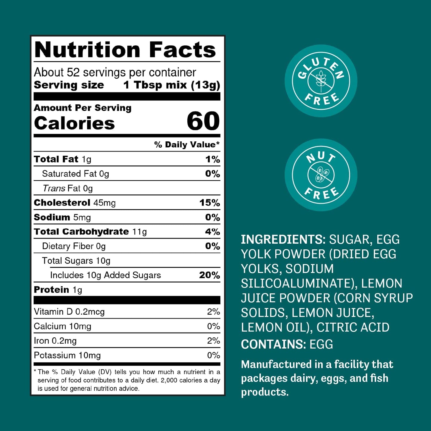 Judee's Lemon Curd and Mousse Mix, 1.5 lb - Gluten-Free and Nut-Free - Ideal Addition to Desserts and Baked Goods - With Easy-to-Follow Instructions – Made in USA