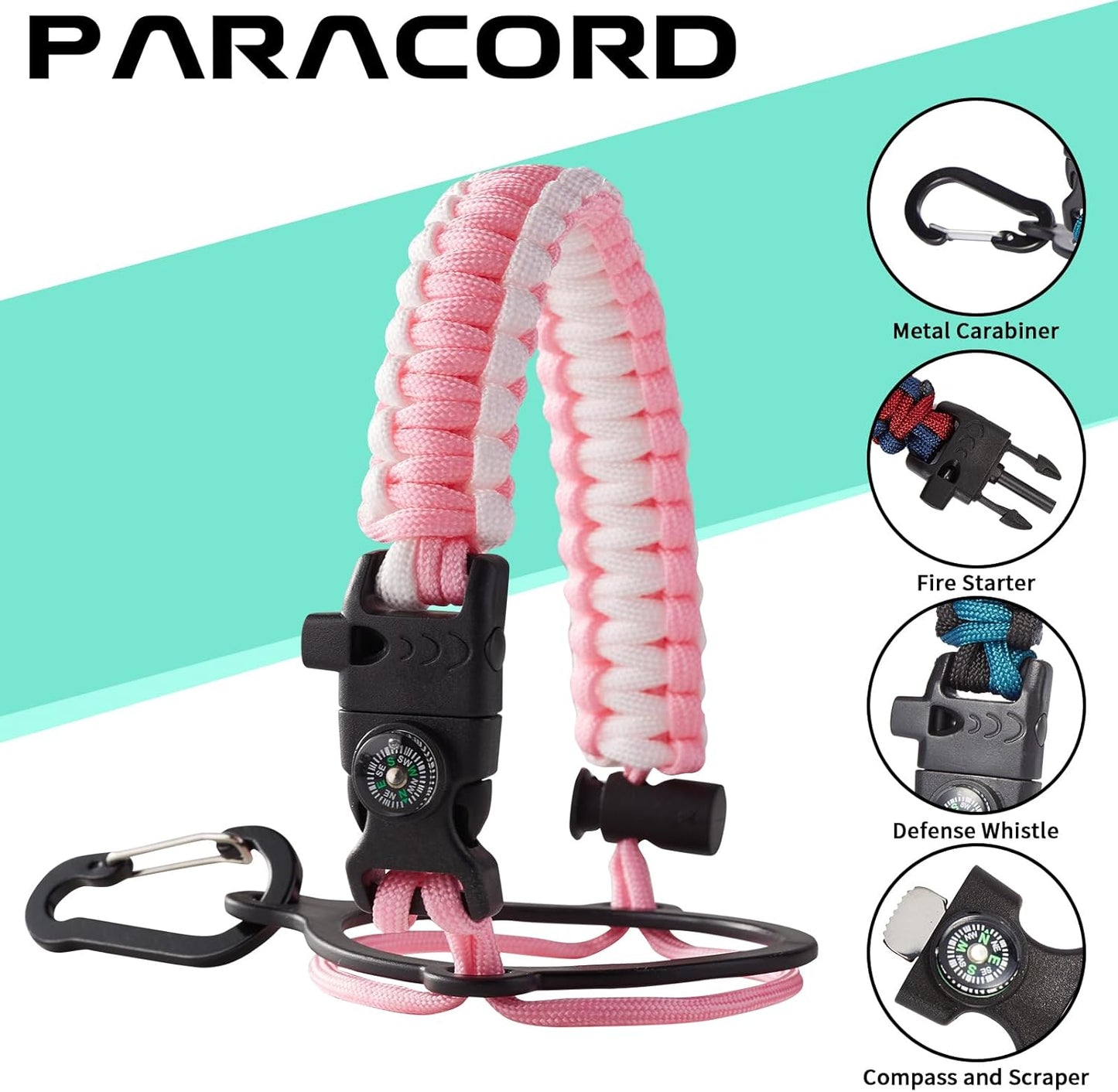 32 OZ Water Bottles with Straw, Storage Carrier Bag, Paracord Handle & Chug Lid, BPA-free Vacuum Insulated Water Bottle 32oz, Keep Cold 48Hrs & Hot 24Hrs, Stainless Steel Hydro Sports Office Travel