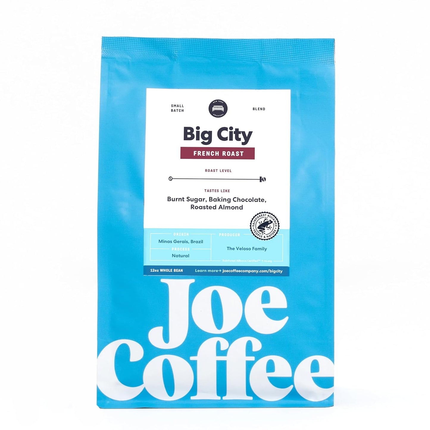 Joe Coffee Company - Big City Ground Specialty Coffee, 12 oz Bag | NYC Roaster, Rainforest Alliance Certified, Kosher, Climate-Friendly