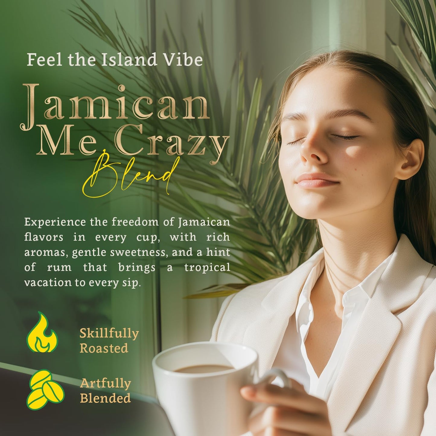 Flavored Ground Coffee – Jamaican Me Crazy (Caramel and Vanilla), 100% Arabica, Single Origin, Medium Roast, USDA Organic, Naturally Flavored – by Coffea Flavor