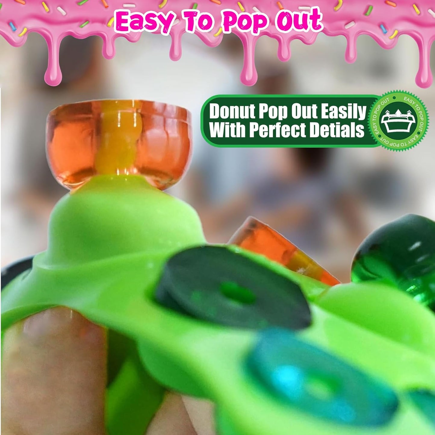 5 Pack Gummy Rings Candy Molds Silicone Round Mini Donut Mold with 2 Dropper,Non-Stick Food Grade Mold for Hard Candies, Chocolate, Ice Cube