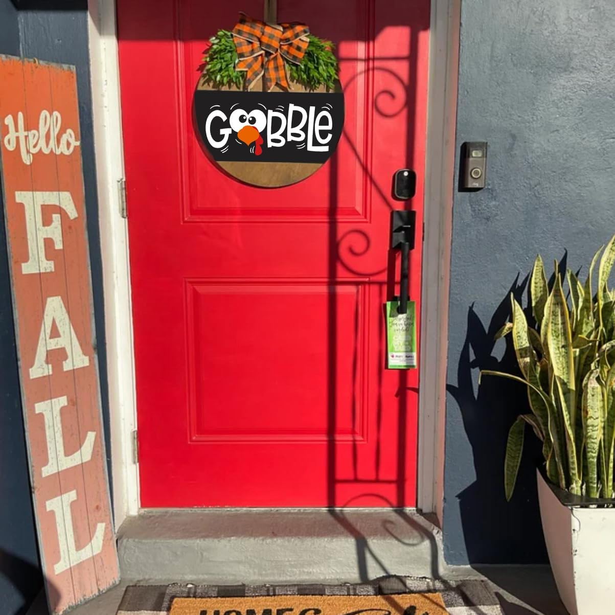 SUNVERSE Fall Stencils for Painting 12” Round Fall Stencil Hello Pumpkin Stencils Autumn Templates Thanksgiving Stencils for Wood Door Sign Porch Hanger Fall Wreath