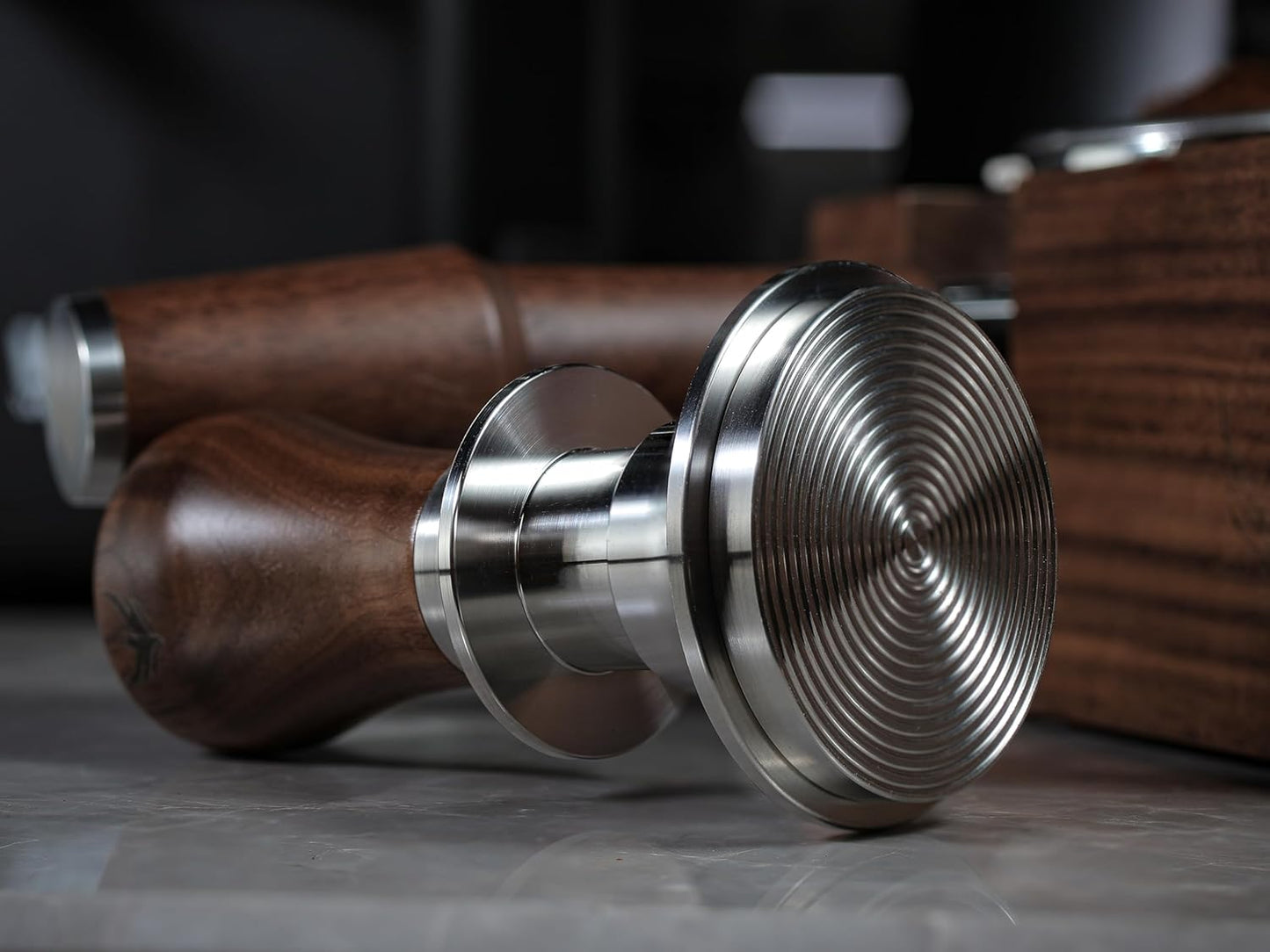 57mm Tamper Walnut Calibrated Espresso Tamper Compatible With Lelit Anna, Grace, Anita, Ascaso Dream, Arc, Basic, La Pavoni Domus Bar, Club, 57 mm Portafilter Espresso Machines