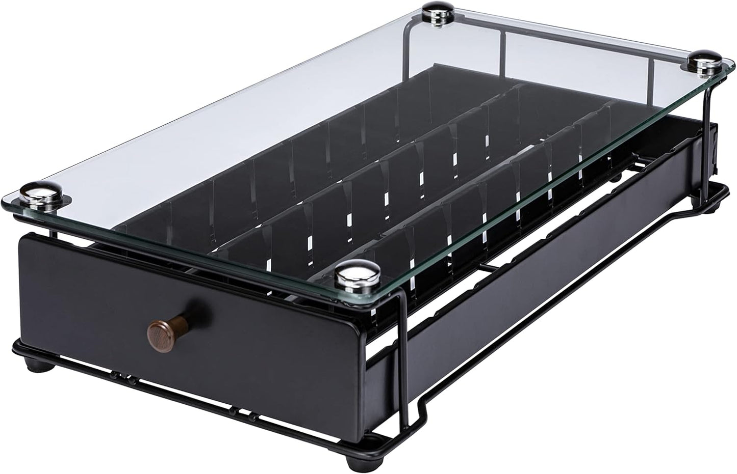 Rice rat Vertuo Capsule Holder Drawer for Nespresso With Glass (Class-30 Pods)