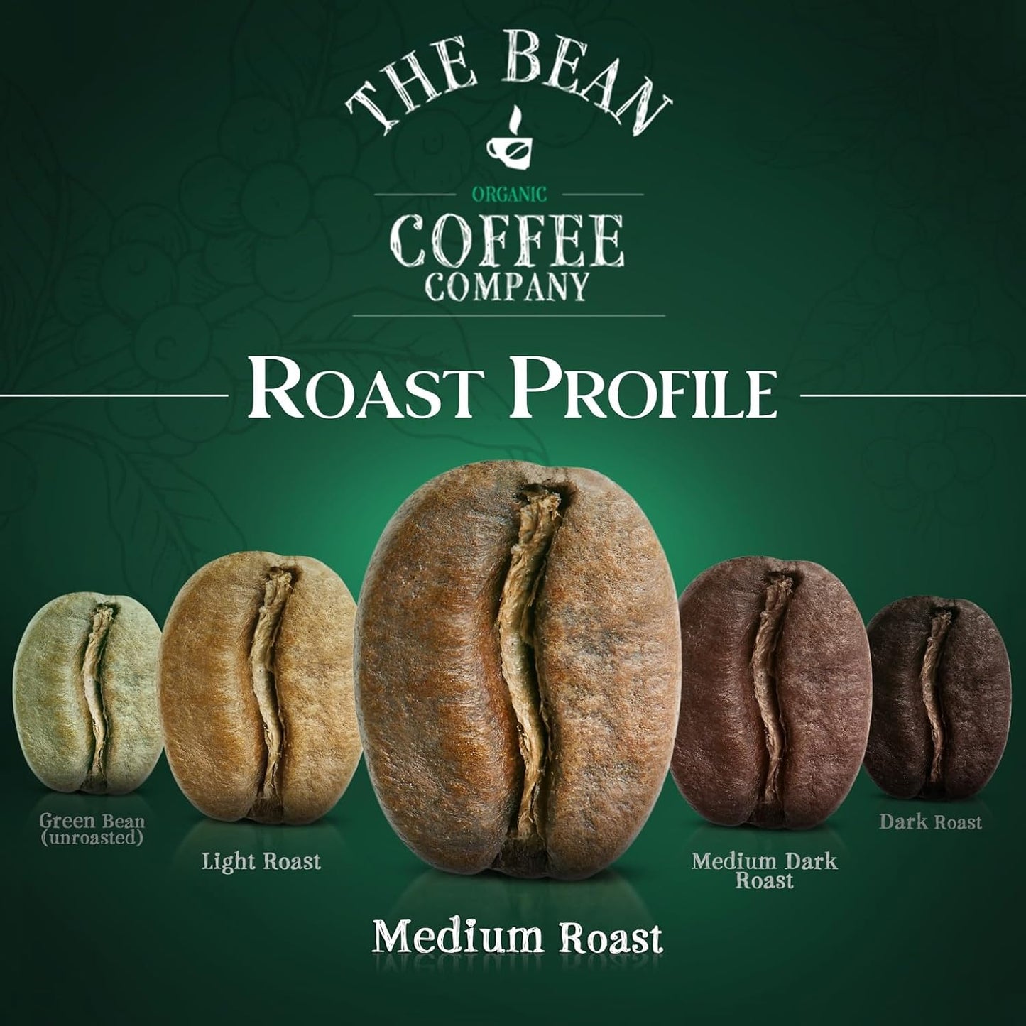The Bean Organic Coffee Company Irish Cream, Medium Roast, Whole Bean Coffee, 16-Ounce Bag
