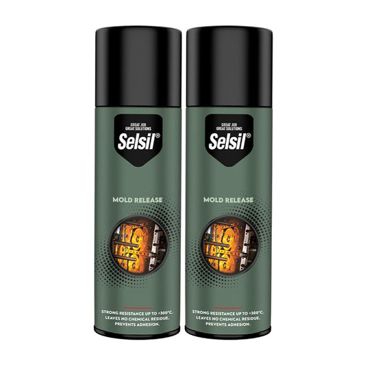 SELSIL Silicone Mold Release Aerosol Spray (2 x 13.5 fl oz) Professional Resin Mold Releaser, Non-Stick, Fast-Drying & Easy Mold Removal, (Pack of 2)