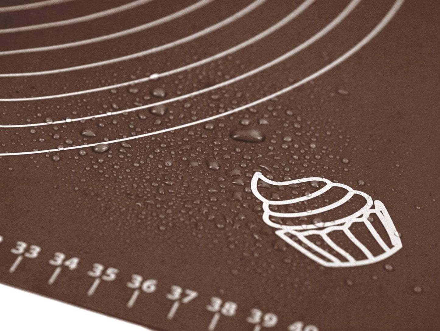 Silicone Baking Mat for Rolling Pastry Dough with Measurements, 25.6 x 17.7 BPA Free Non stick and Non Slip Coffee Table Sheet Baking Supplies for Bake Pizza Cake