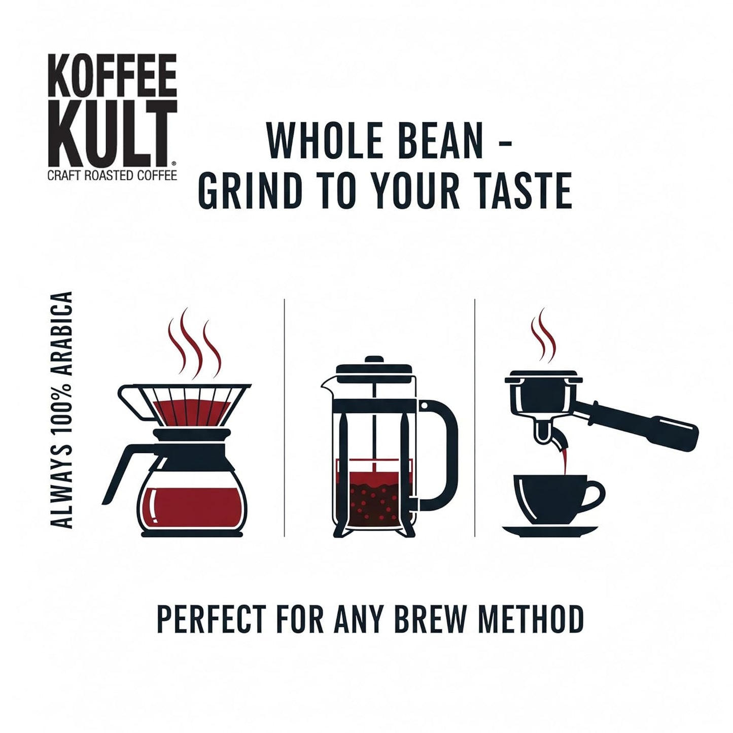 Koffee Kult Road Dog Dark Roast Coffee Beans (whole bean, 12oz)