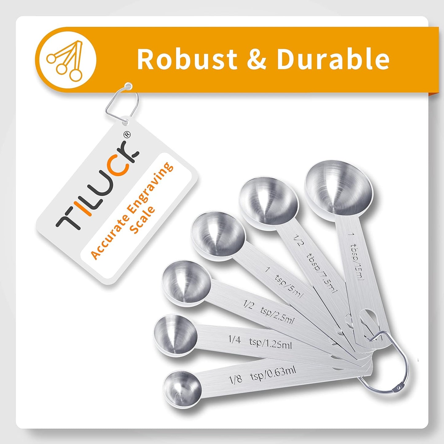 TILUCK Stainless Steel Measuring Cups & Spoons Set, Cups and Spoons,Kitchen Gadgets for Cooking & Baking (11)