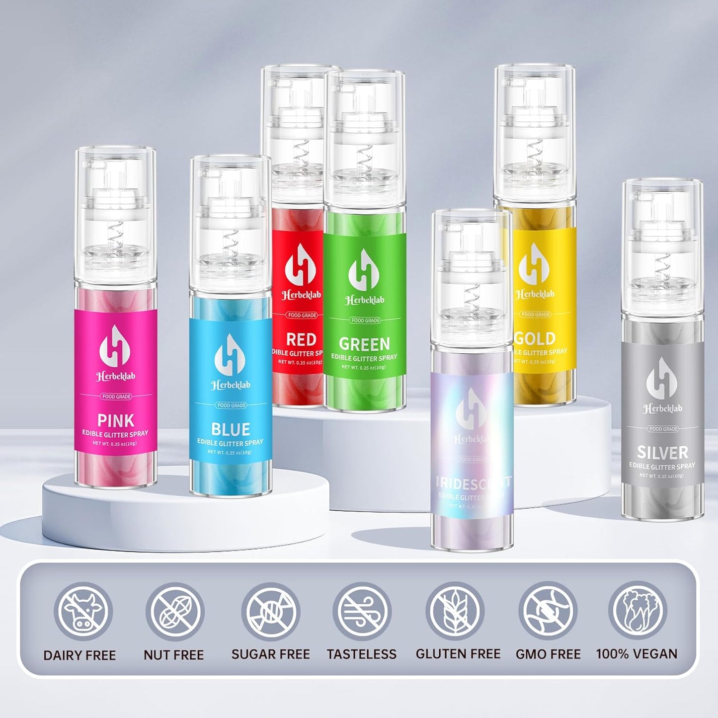 Blue Edible Glitter Spray - 10g Edible Blue Glitter for Cakes Food Grade Drink Glitter for Cocktails Chocolate Cake Pop Strawberry