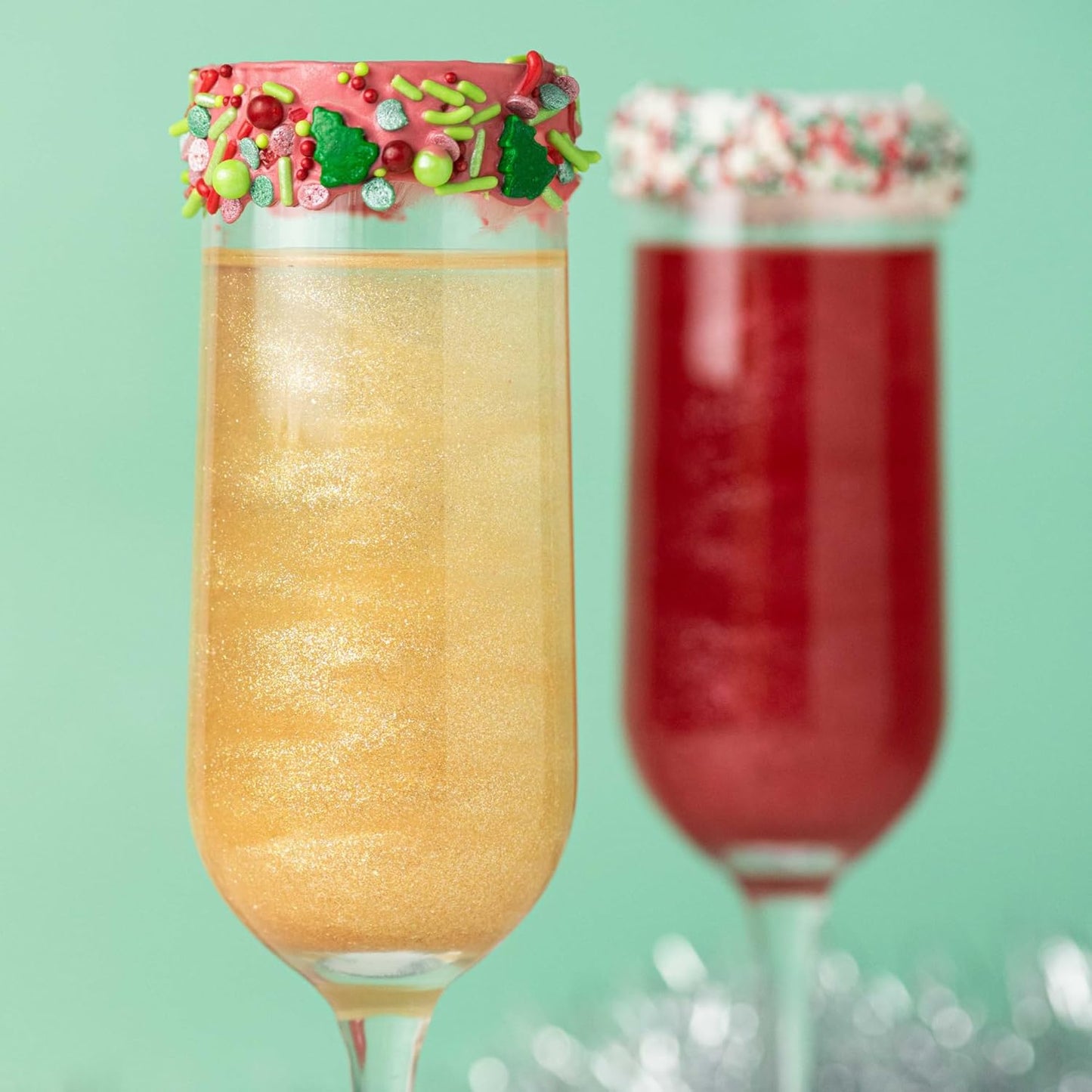 Sweets Indeed Edible Glitter, Perfect for Drinks, Cocktails, Beverages & Cake Decorating, Dessert Cake Topper, 4 grams, 3 Pack (Christmas) (Christmas) (Christmas)