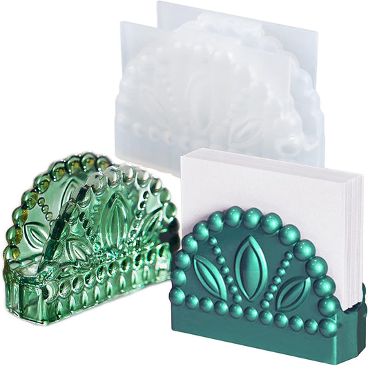 Napkin Holder Silicone Resin Mold Vintage Jewelry Organizer Mold Epoxy Resin Casting Mold DIY Concrete Clay Crafts Making for Kitchen Table Party Wedding Home Decor Gift
