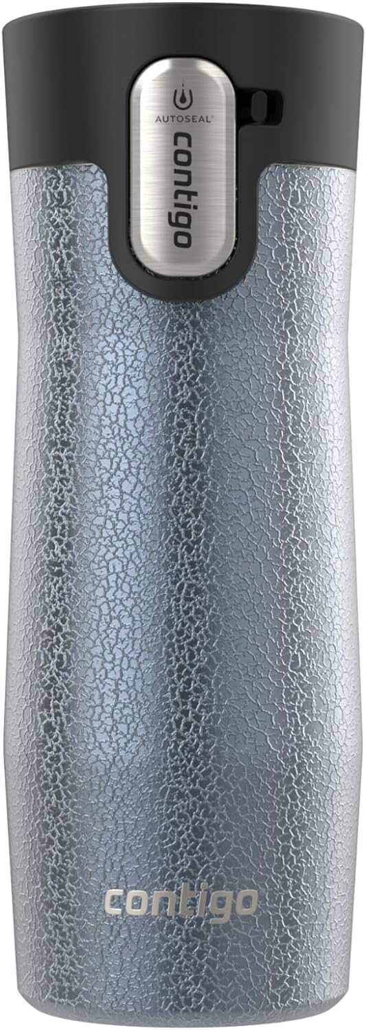 Contigo AUTOSEAL West Loop Vacuum-Insulated Stainless Steel Travel Mug with Easy-Clean Lid 24 oz Crystal Lakeside