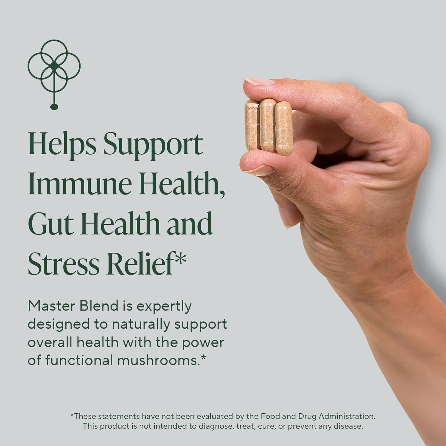 Om Master Blend Mushroom Capsules - Organic Mushroom Supplement with 10 Mushrooms and Ashwagandha – Support Immunity, Gut Health & Stress Relief, 168 Count (56 Servings)