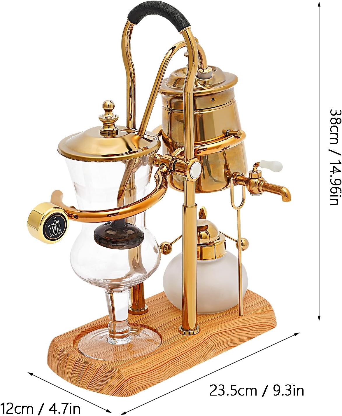 Retro Coffee Brewer,Belgium Luxury Royal Family Balance Syphon Coffee Maker,Vintage Coffee Maker with Filter