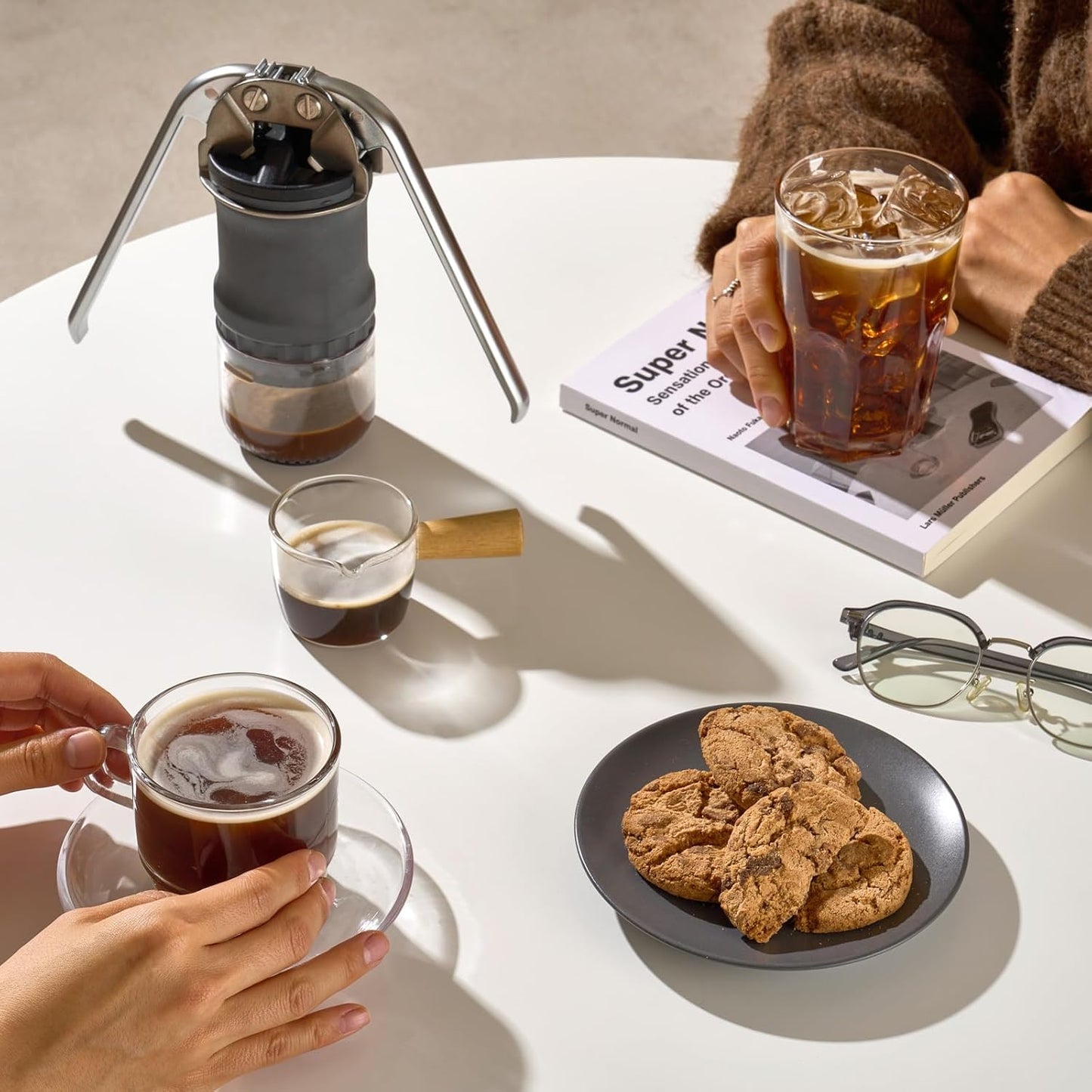 LEVERPRESSO V4 Portable Lever Espresso Maker – Manual Espresso Machine with 51mm Ridgeless Filter Basket, Double Shot, Non-Pressurized, Perfect for Camping & Travel – by HUGH (Pressurized Filter)