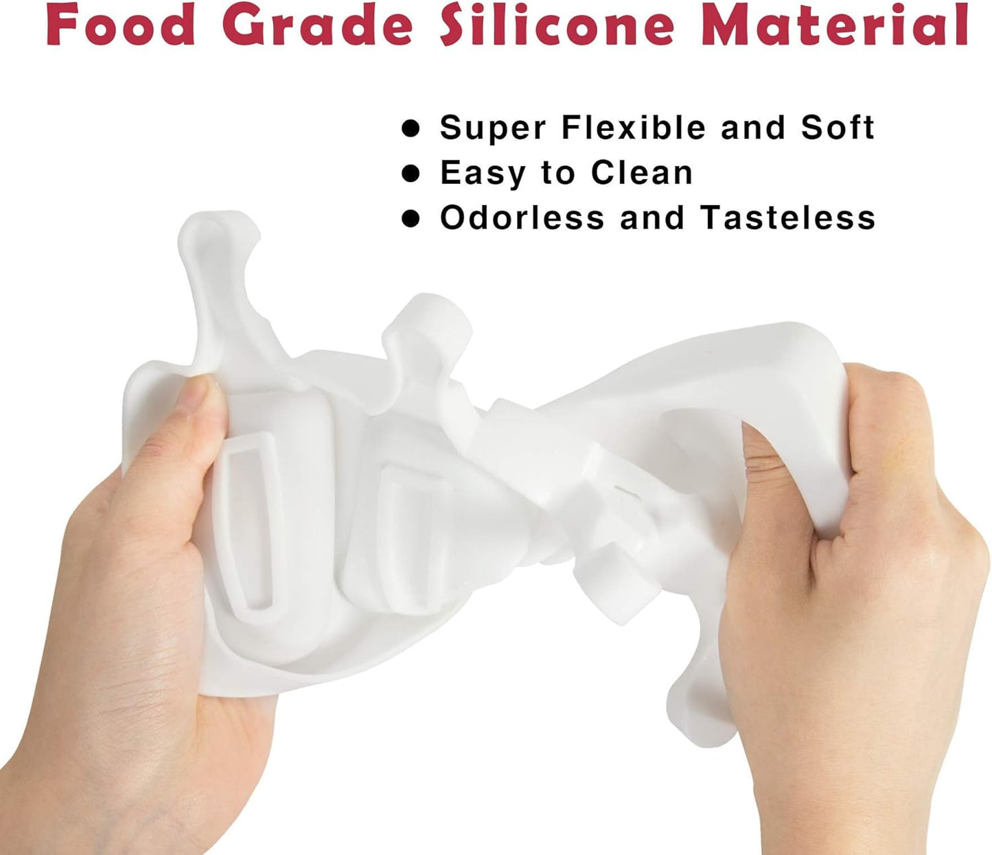 Ouddy Life Popsicle Molds Set of 2, Ice Pop Molds Silicone 4 Cavities Ice Cream Oval Cake Pop Mold with 50 Wooden Sticks for DIY Popsicle, Clear