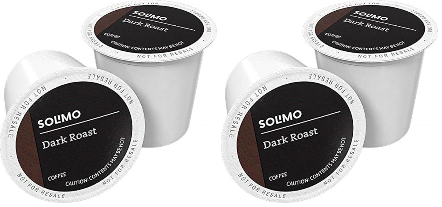 Amazon Brand - Solimo Dark Roast Coffee Pods, Compatible with Keurig 2.0 K-Cup Brewers 100 Count(Pack of 2)