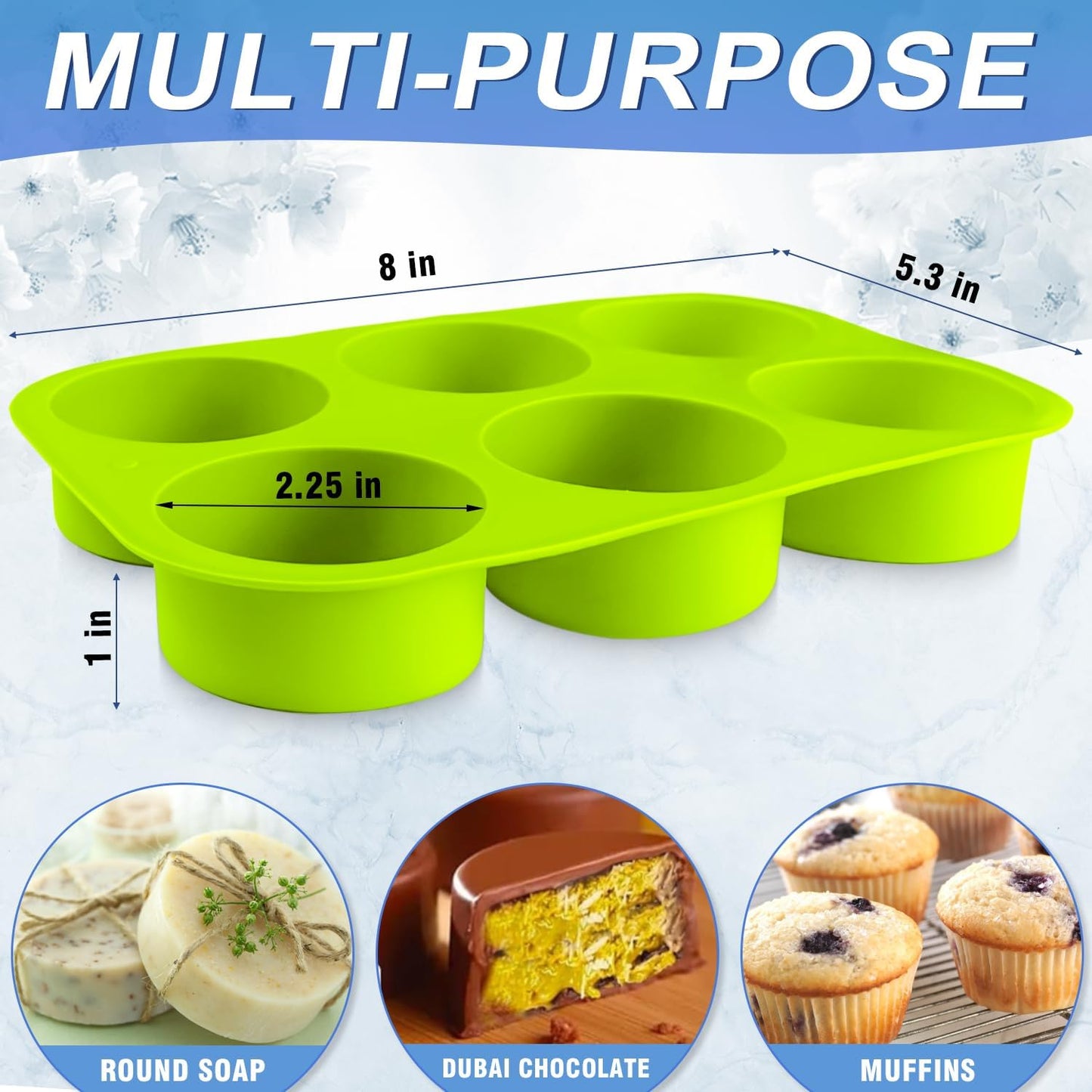 Silicone Oreo Cookie Mold, Walfos Round Cylinder Chocolate Covered Oreos Molds, BPA Free and Non-Stick, Perfect for Cookies, Oreos, Candy, Soap, Cupcake, Pudding, Jello, Set of 3