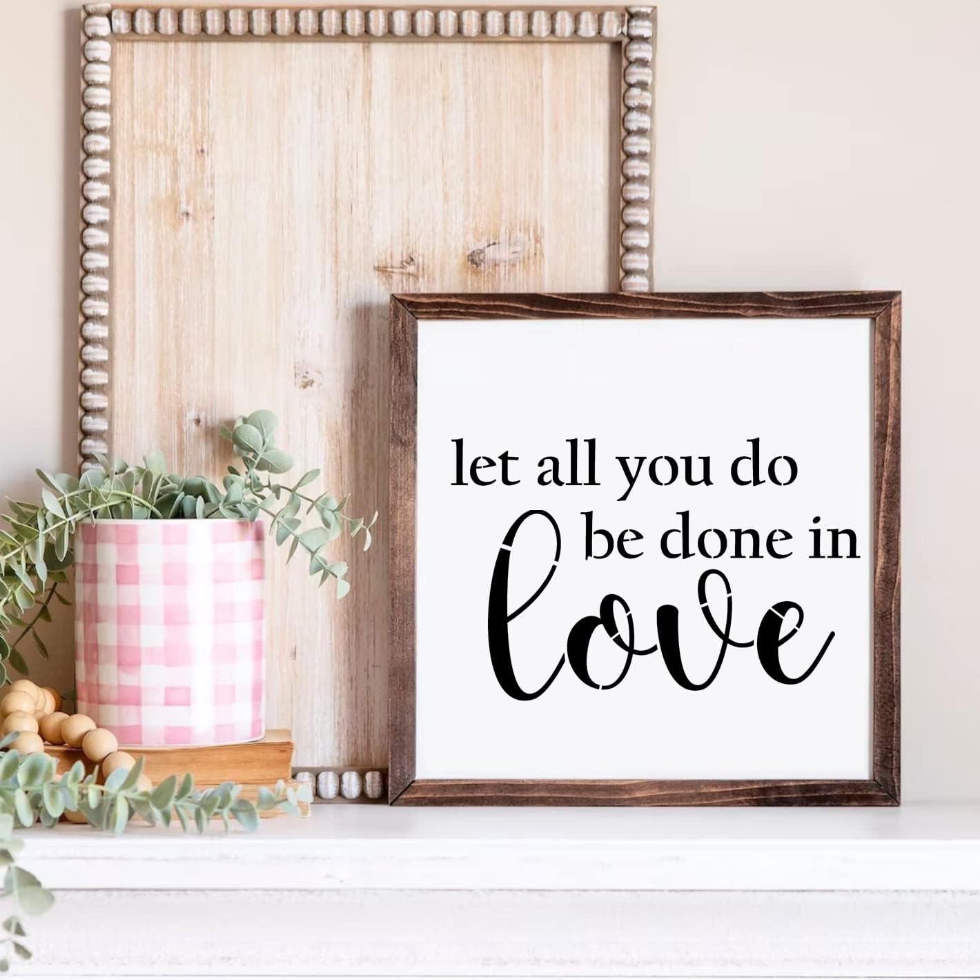 Round Christian Stencils 12” Religious Faith Stencil Jesus Plastic Stencils for Painting on Wood Canvas Mat Door Hanger