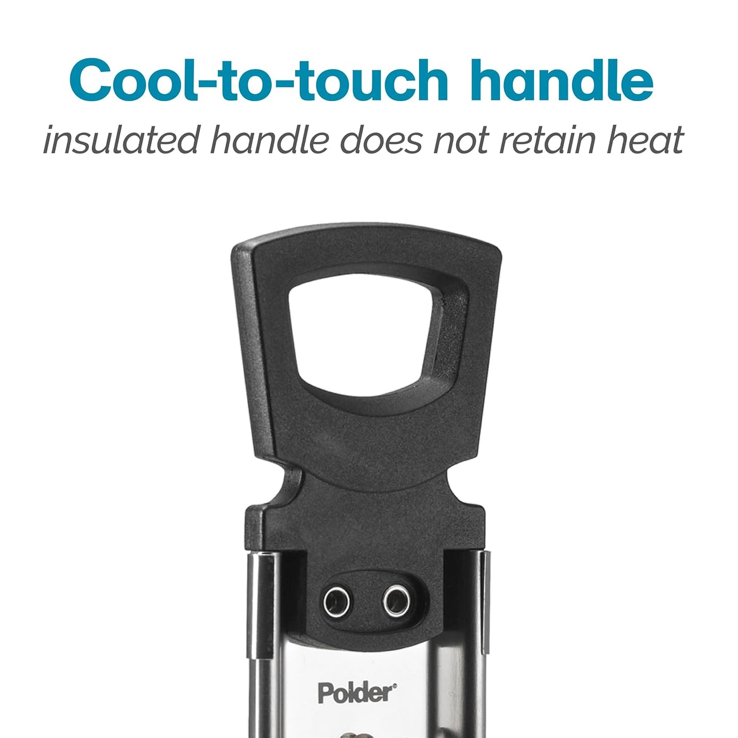 Polder Candy/Jelly/Deep Fry Thermometer, Stainless Steel, with Adjustable Sliding Pot Clip Attachment and Quick Reference Temperature Guide