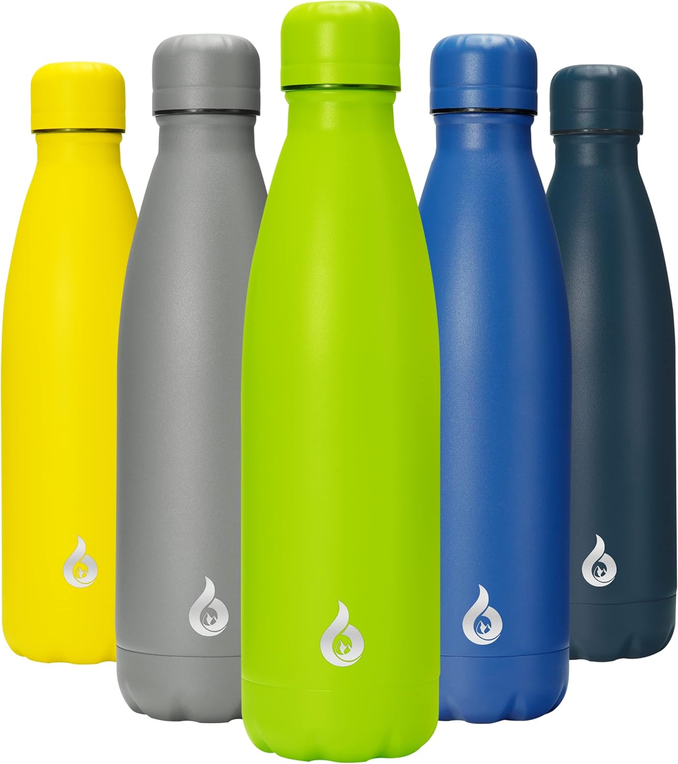 BJPKPK Stainless Steel Water Bottles 17oz Insulated Water Bottle for Travel,Green
