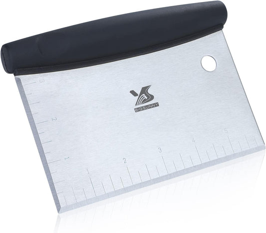 MSY BIGSUNNY Dough Scraper Baking Pastry Cutter Good Grip Pastry Scraper Chopper Stainless Steel Dough Cutter