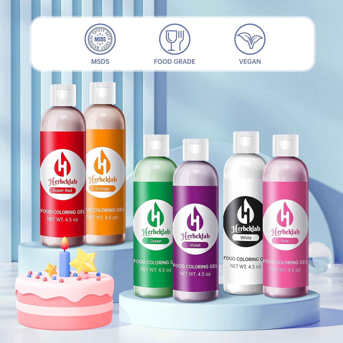 Orange Gel Food Coloring 4.5 oz Professional Grade Orange Food Dye Concentrated Gel Food Coloring for Icing Baking Cake Decorating Cookie