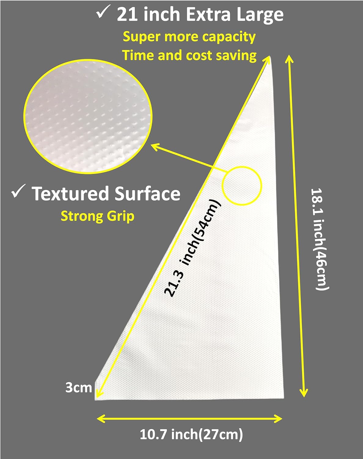 21 Inch Extra Large Piping Bags,100 Pack Disposable Pastry Bags,Thick Anti-Burst Icing Piping Pastry Bags For Frosting Decorating Cake Cupcake Cookie (21 Inch-100 Pack)