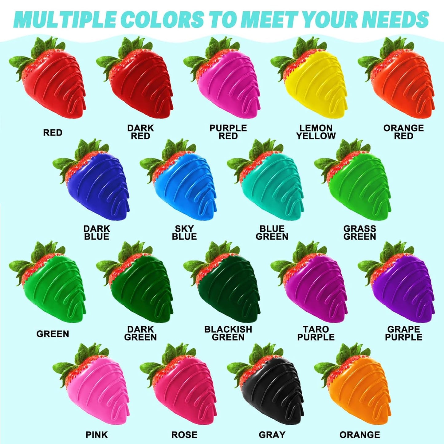 Oil Based Food Coloring, 18 Colors Oil Based Food Coloring for Chocolate, Food Dye for Icing Baking Cake Decorating - 0.25 Oz/Bottles