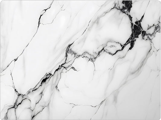 White Black Agate Marble Kitchen Glass Cutting Board Ocean Decorative Gift Marbled Granite Stone Rock Gift For Her Mom Wife (White Black)