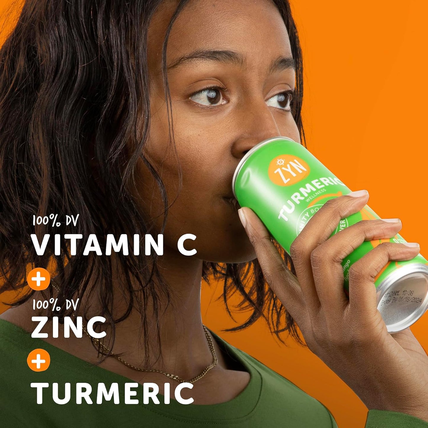 ZYN Turmeric Wellness Drink (6 Pack), Mango Lychee Flavored Turmeric Curcumin Drink with Black Pepper, No Added Sugar, Low Carb & Low Calorie Drink, Clean Alternative