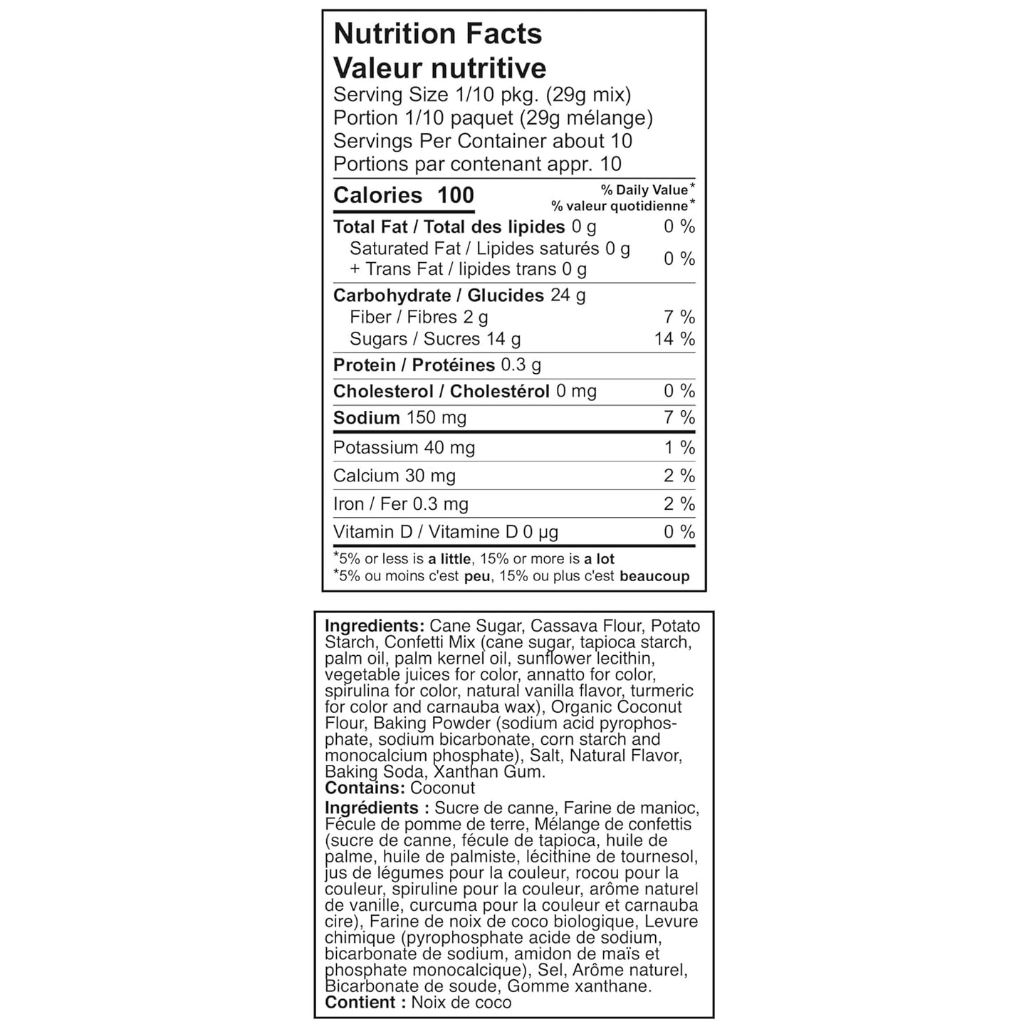 XO Baking Co. Gluten Free Small Batch Confetti Cupcake & Cake Mix - Includes Sprinkles Without Artificial Dyes; Non-GMO; Rice Free; Peanut Free; No Preservatives, Artificial Flavors or Colors, 10oz