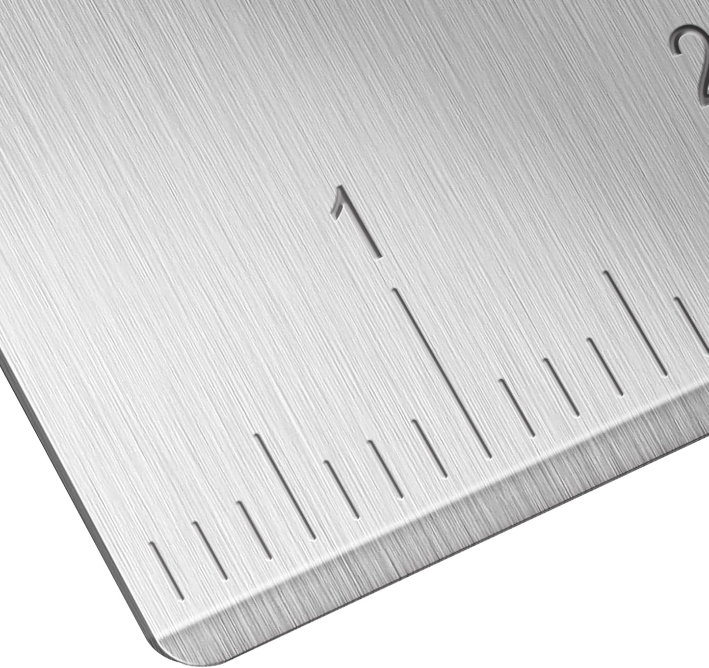 Rainspire Bench Scraper, Stainless Steel Dough Scraper, Pastry Scraper, Pizza and Dough Cutter Multi-Purpose Scraper/Chopper, Pizza Cutter Food Chopper Baking Supplies Kitchen Gadgets, Blue