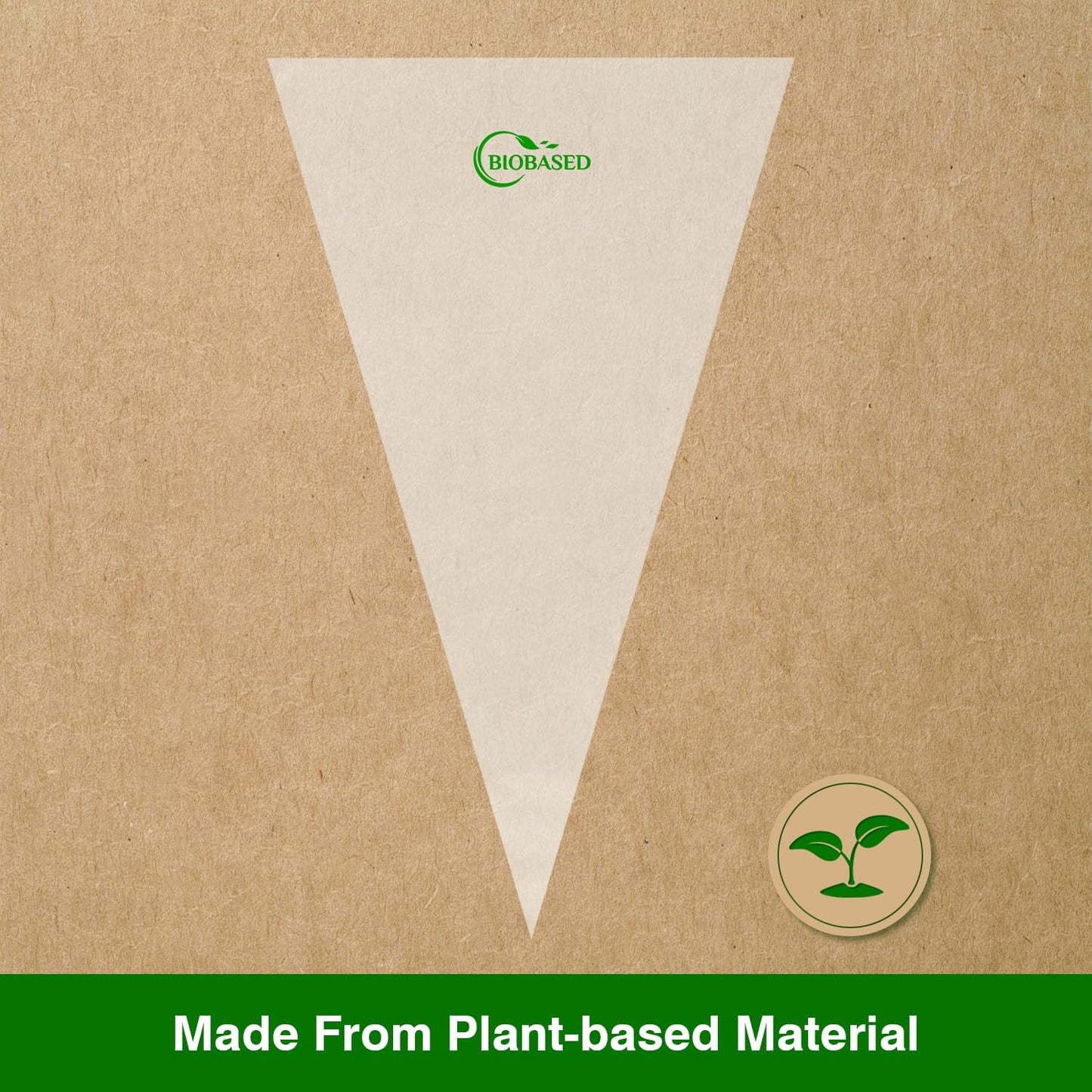 Keenpioneer Disposable Piping Bags, Biobased, 21 Inch, Extra Thick Cake Decorating Pastry Bags, Pack of 100 in a Dispenser Box, Clear, Professional Grade for Chefs and Home Bakers