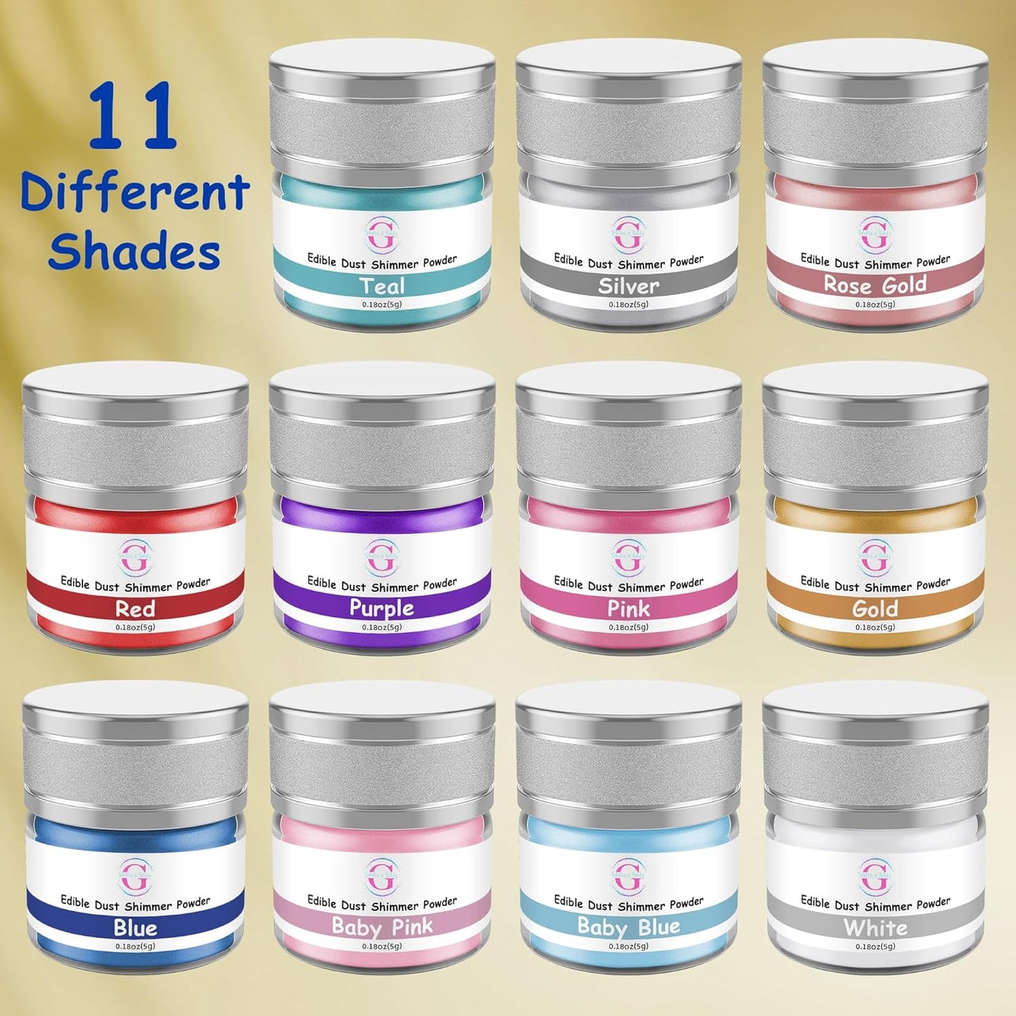 Glitter & Glitz Edible Glitter for Drinks - Premium Drink Glitter Edible Dust for Cocktails, Baking, Brew, Champagne - Luster Dust and Cocktail Glitter - Edible Glitter for Drinks Decoration (Pink, 5Grams)