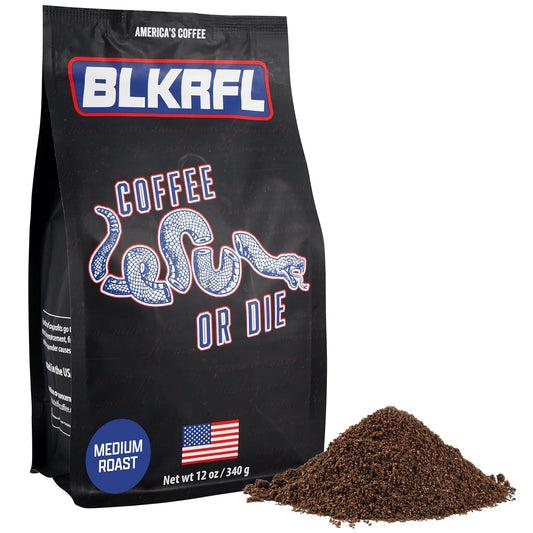 Black Rifle Coffee Company Ground Medium Roast - Roasted Blend Made from Pure Arabica Beans - Colombian & Brazilian Beans - Veteran Founded & American Made (Coffee or Die, 12oz Bag)