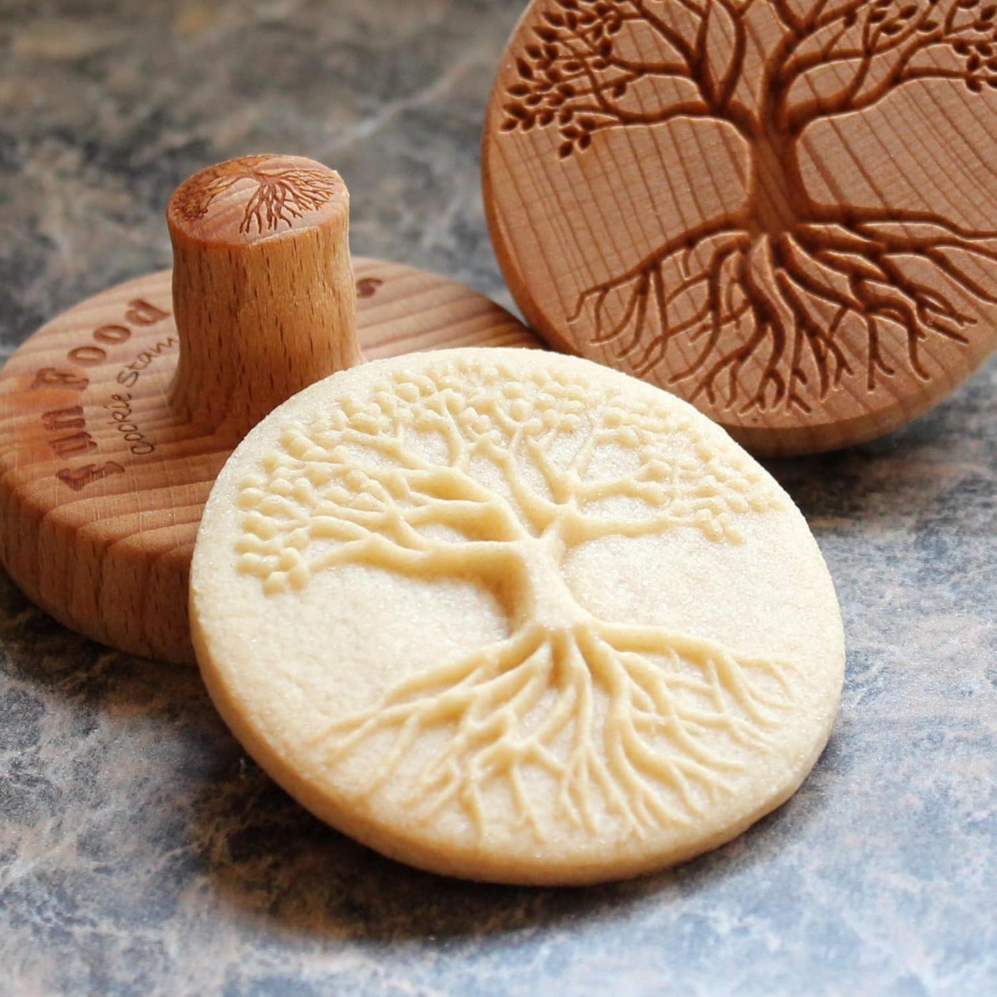Wood Cookie Stamp, 2.5 Inch (Rooted CS-122)